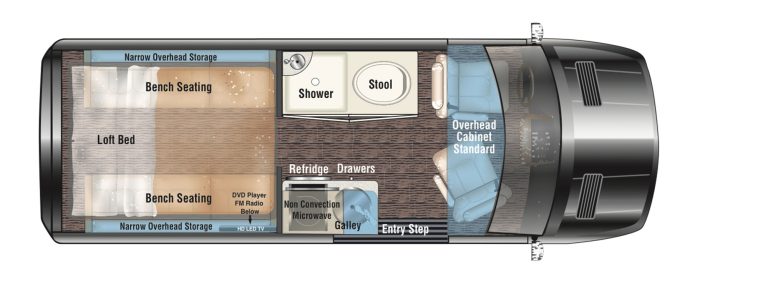 passage 144 floorplan Power Drop Down Bed scaled