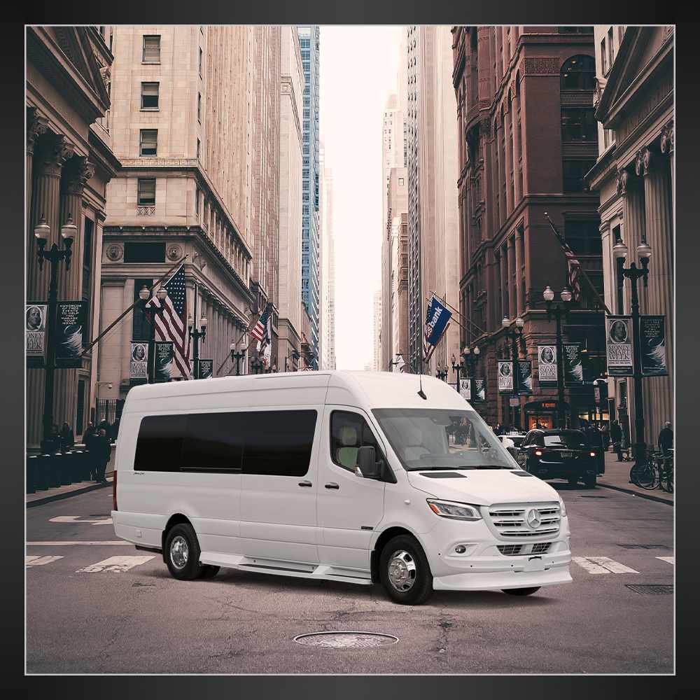 luxury sprinter van fleet cityscape luxury travel